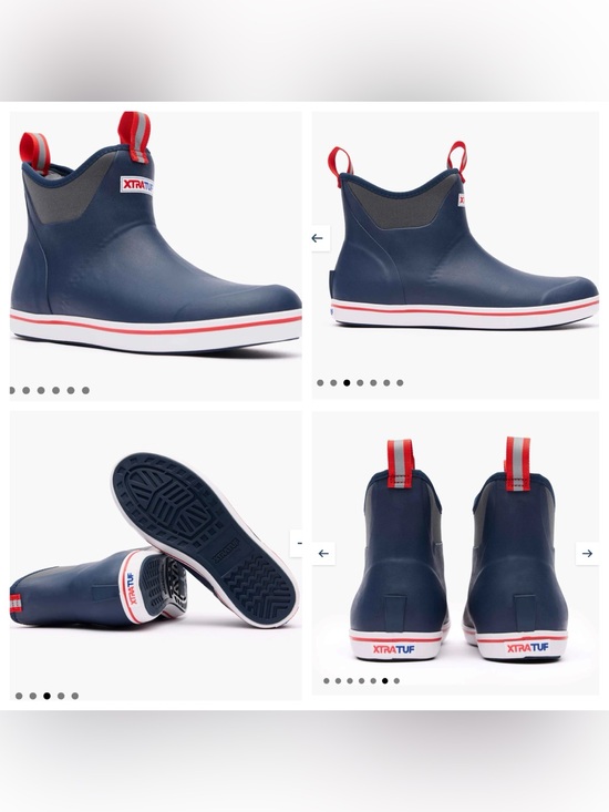 Xtratuf Other - XTRATUF Men's Navy Red-Trim Ankle Deck Boots